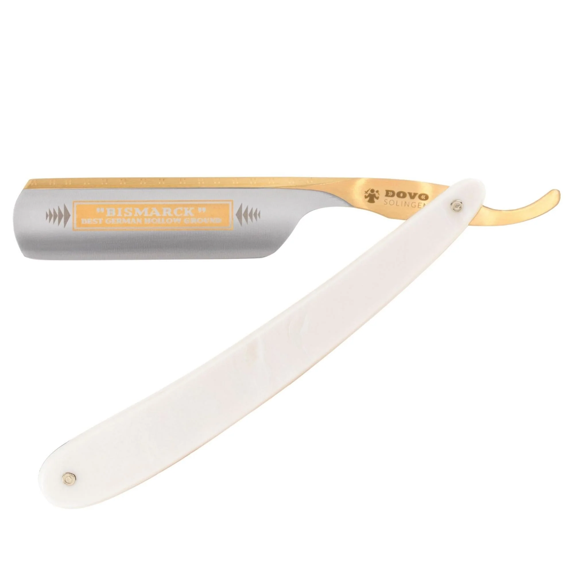 Dovo  Bismarck  Straight Razor, Pearl Acrylic, 6/8 in.