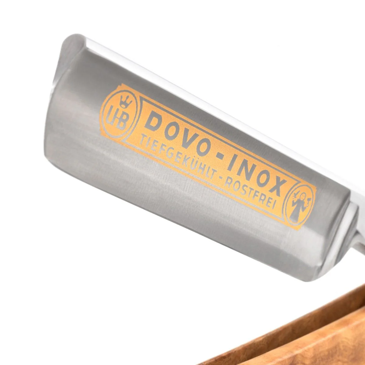 Dovo  Inox  Straight Razor, Olive Wood Handle, 5/8 in. - Image 2