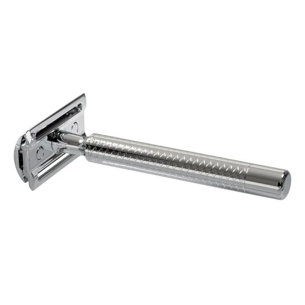 Dovo Prima Safety Razors Zinc die casting, brass wide cross pattern - Image 2