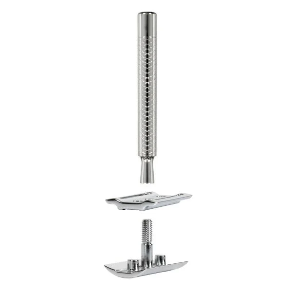 Dovo Prima Safety Razors Zinc die casting, brass wide cross pattern - Image 3