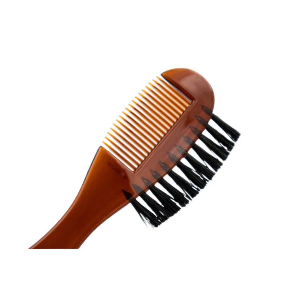 DV-10361 Beard Comb + Brush, Combs, brown acrylic and boar bristles - Image 4
