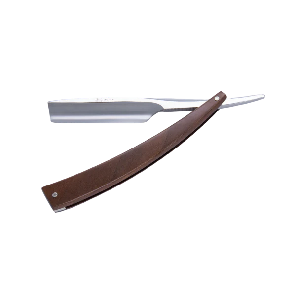 DV-8009141, Dovo Straight Razor EDO, 5/8”, carbon, 1/1 full hollow, Ultra compressed walnut wood
