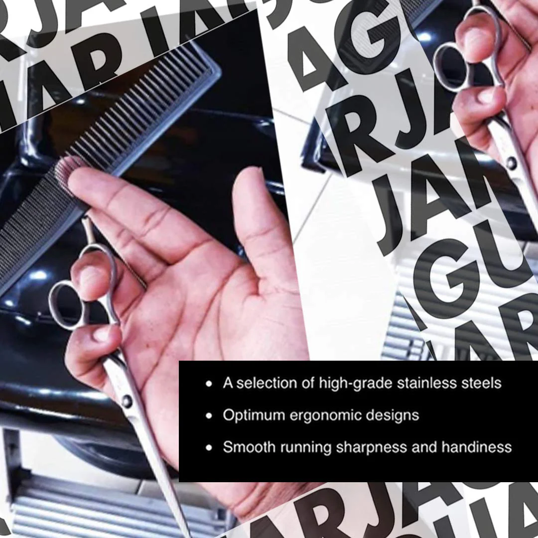 Jaguar German Relax 5.5 in. in. Offset Thinning Barbershop & Salon Shears Stainless Steel Texturizing Scissors - Image 3