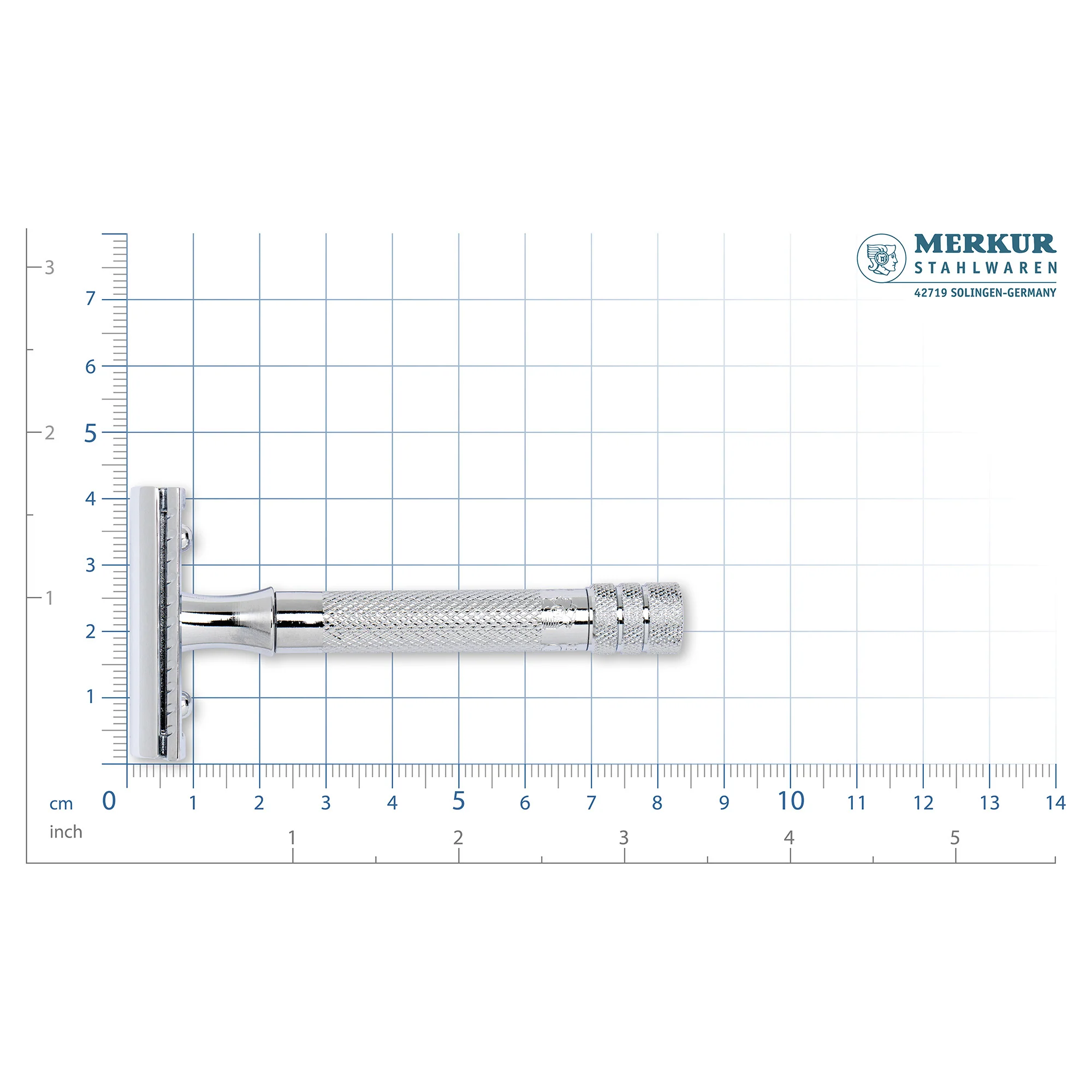 Merkur 333C Set of Classic Double-Edge Safety Razor, Bright Chrome Finish, 10 blades - Image 3