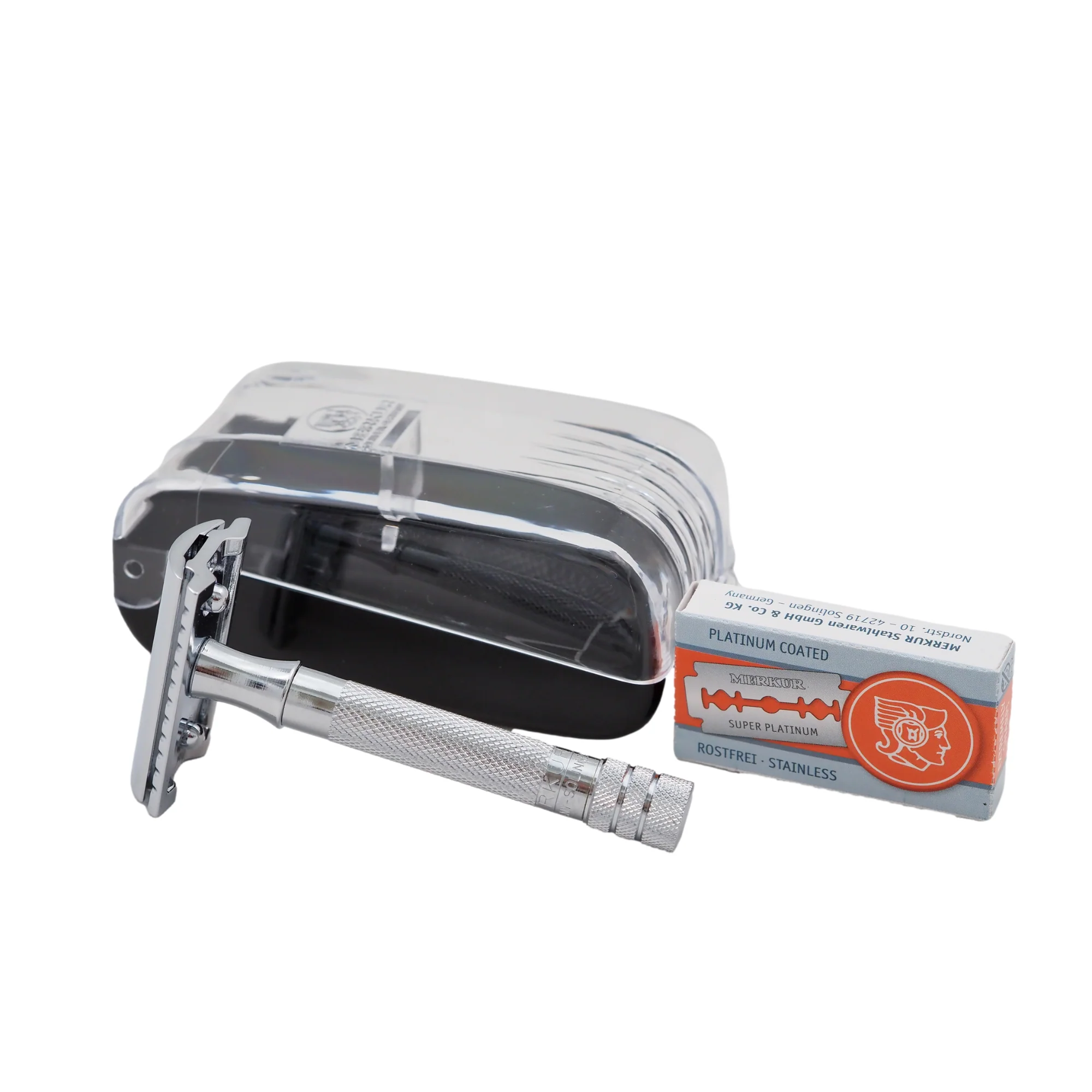Merkur 333C Set of Classic Double-Edge Safety Razor, Bright Chrome Finish, 10 blades - Image 5