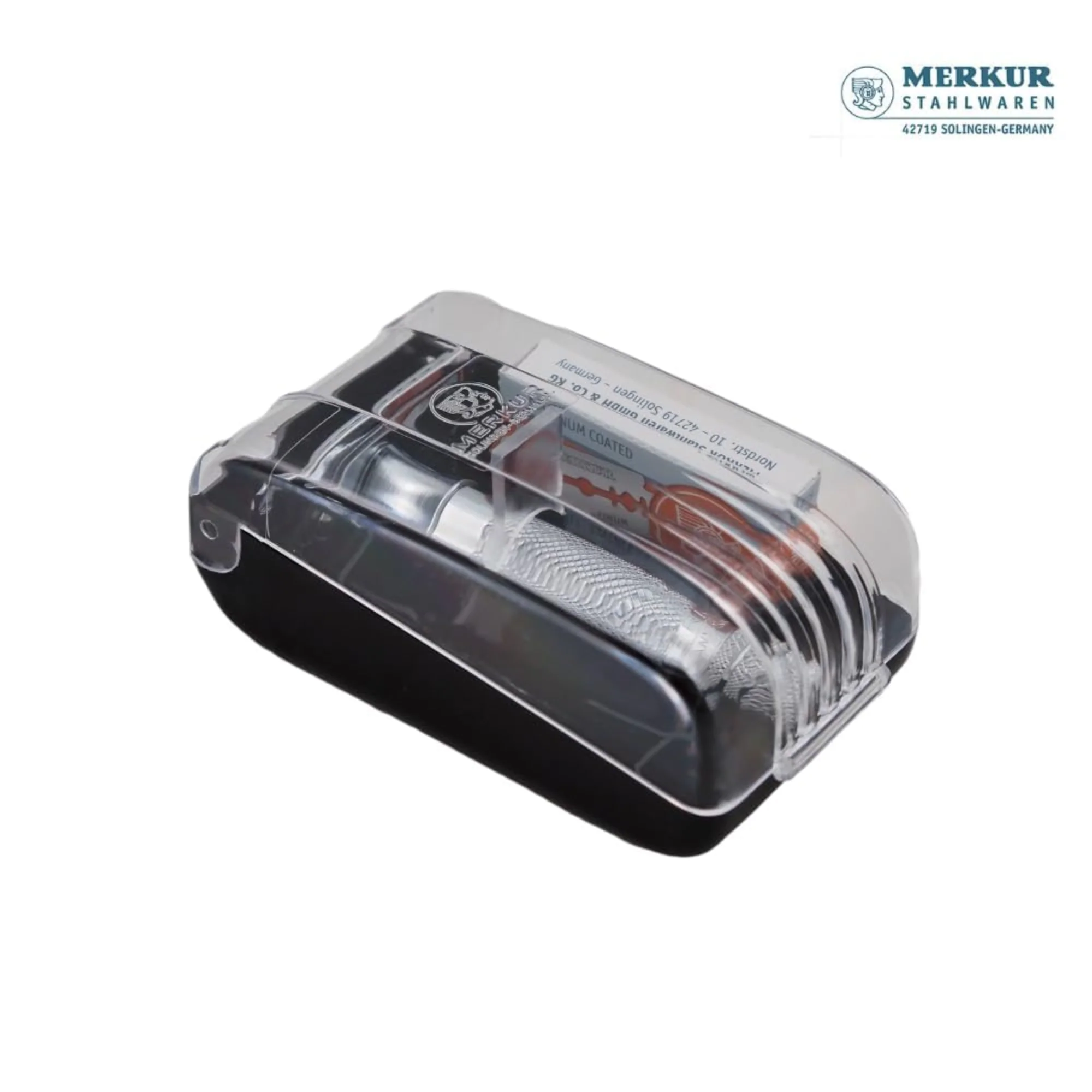 Merkur 334C HD Set of Double Edge Razor Compact Handle, Chrome Finish, 10 blades - Image 5