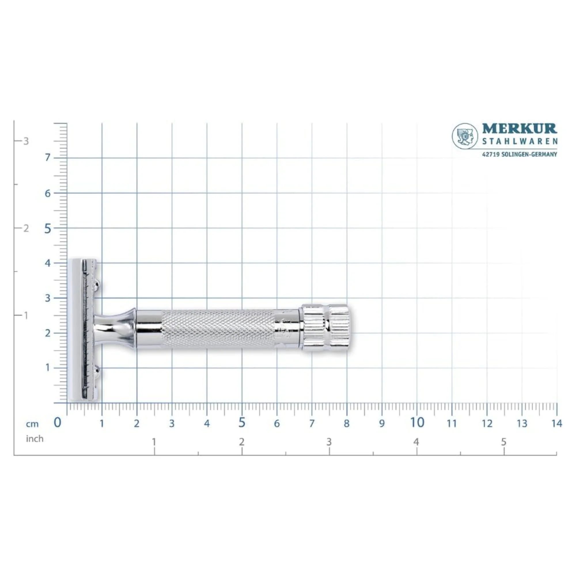 Merkur 334C HD Set of Double Edge Razor Compact Handle, Chrome Finish, 10 blades - Image 6