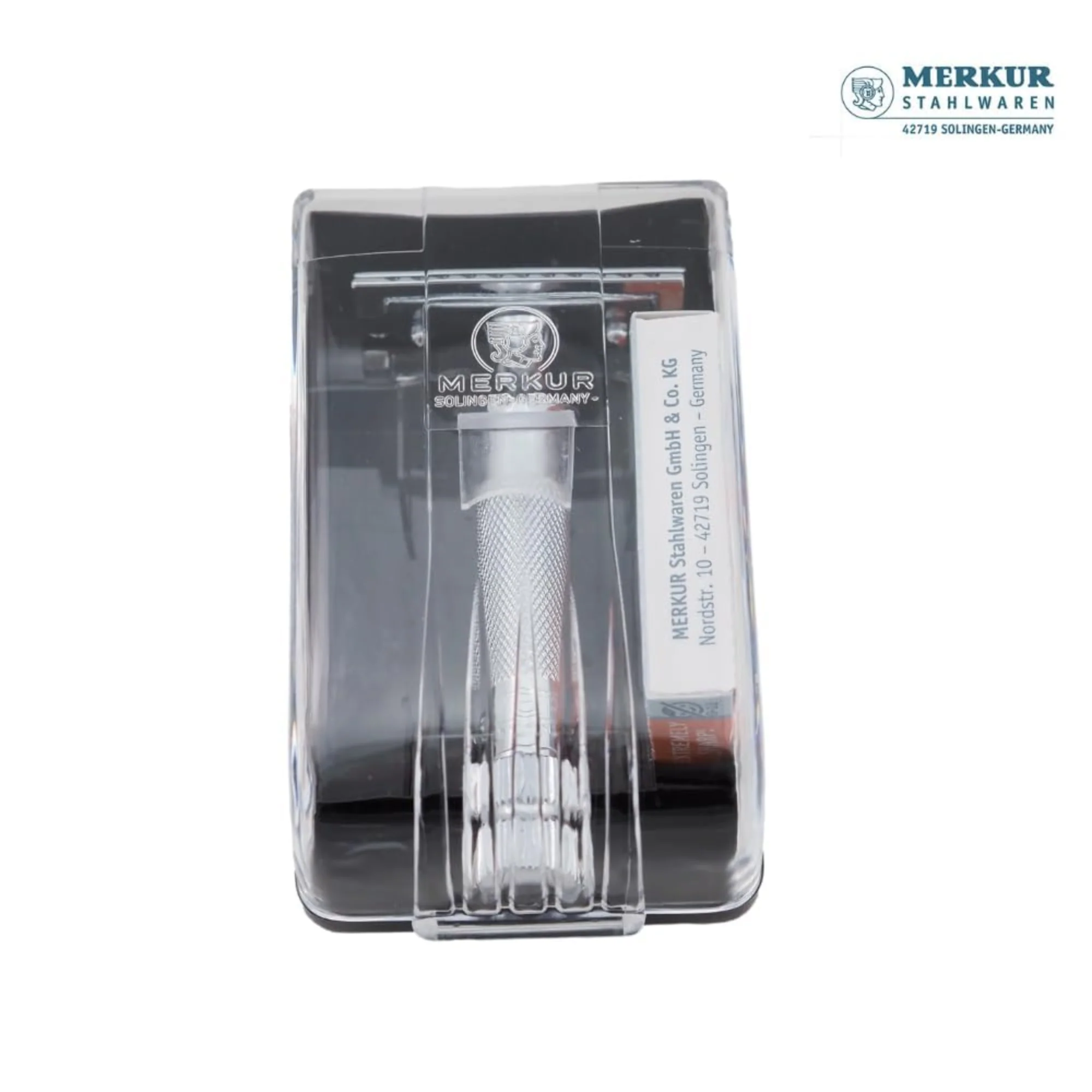 Merkur 334C HD Set of Double Edge Razor Compact Handle, Chrome Finish, 10 blades - Image 7