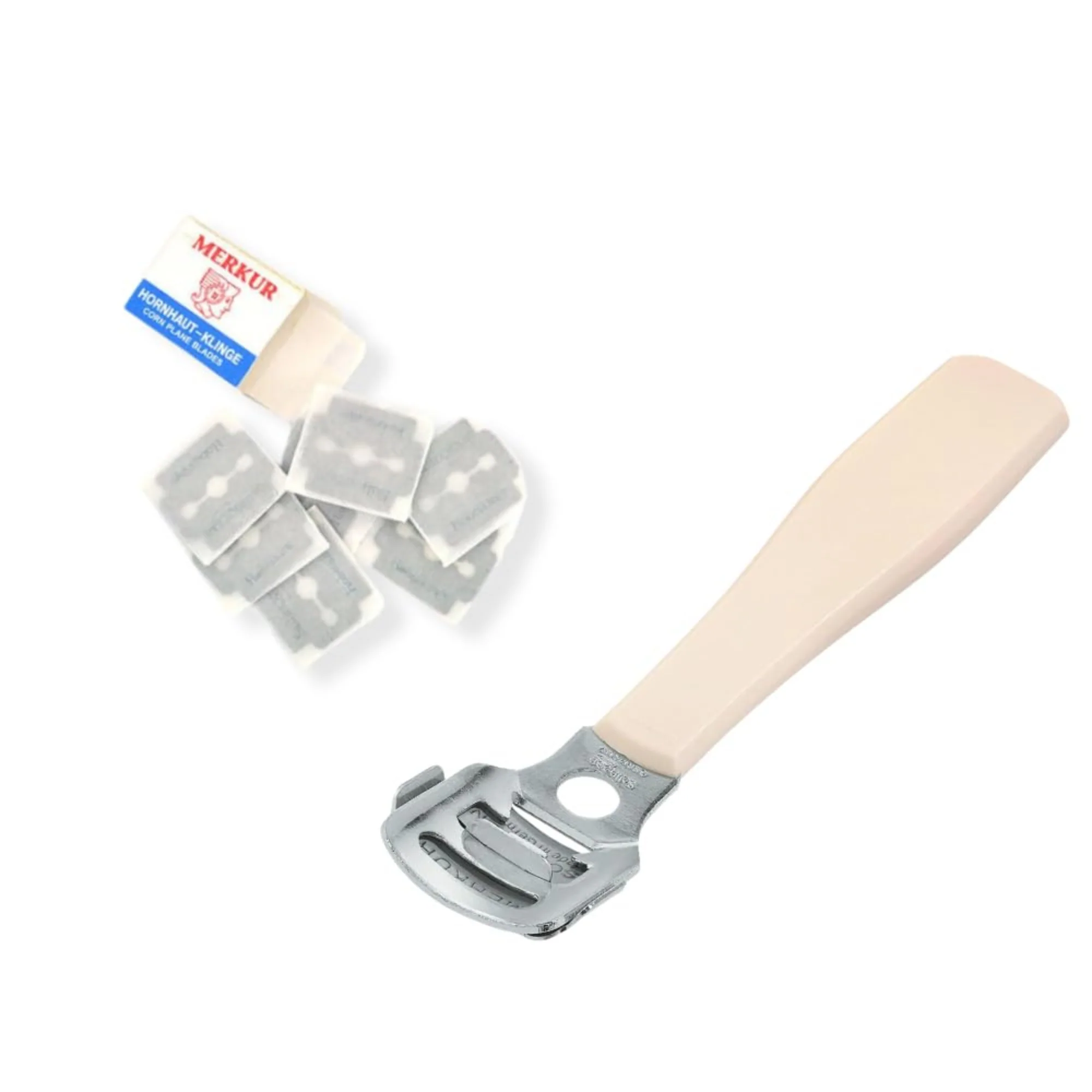 Merkur 923 Corn/Callus Razor with White Handle