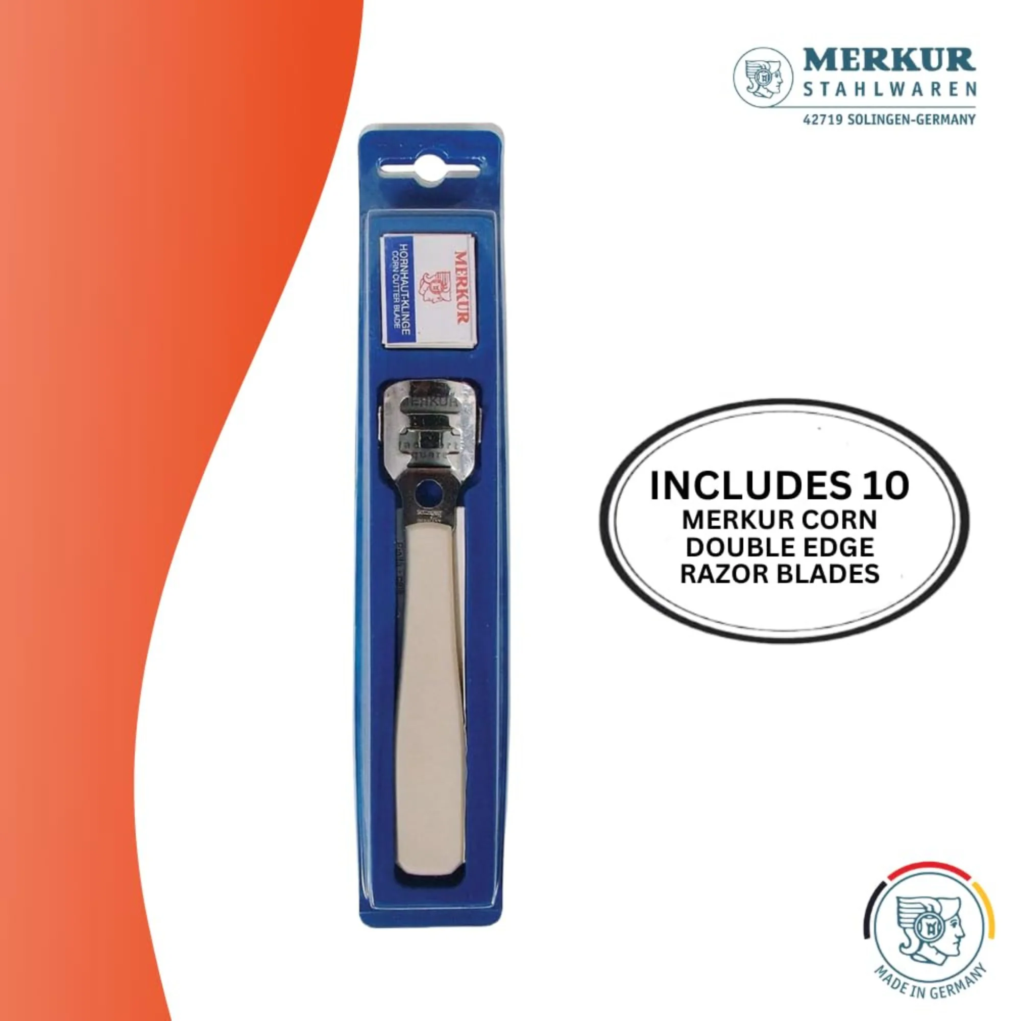 Merkur 923 Corn/Callus Razor with White Handle - Image 4