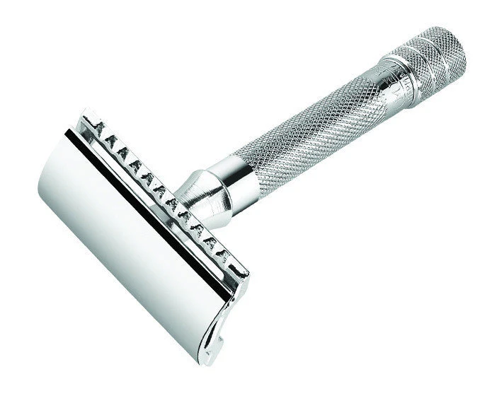 Merkur Double Edge Safety Razor, Straight Cut, Chrome