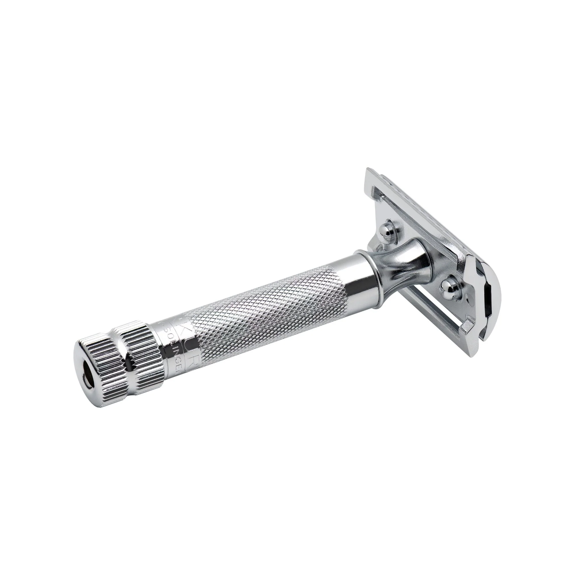 Merkur Double Edge Safety Razor, Straight Cut, Extra Thick Handle, Chrome - Image 4