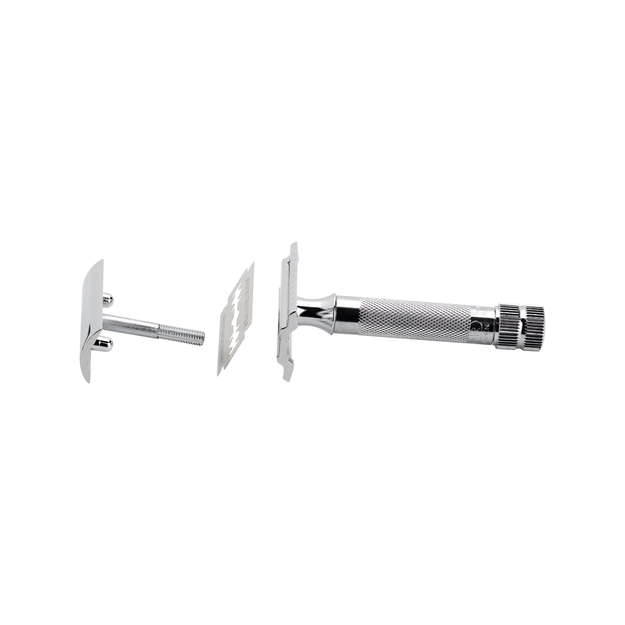 Merkur Double Edge Safety Razor, Straight Cut, Extra Thick Handle, Chrome - Image 5