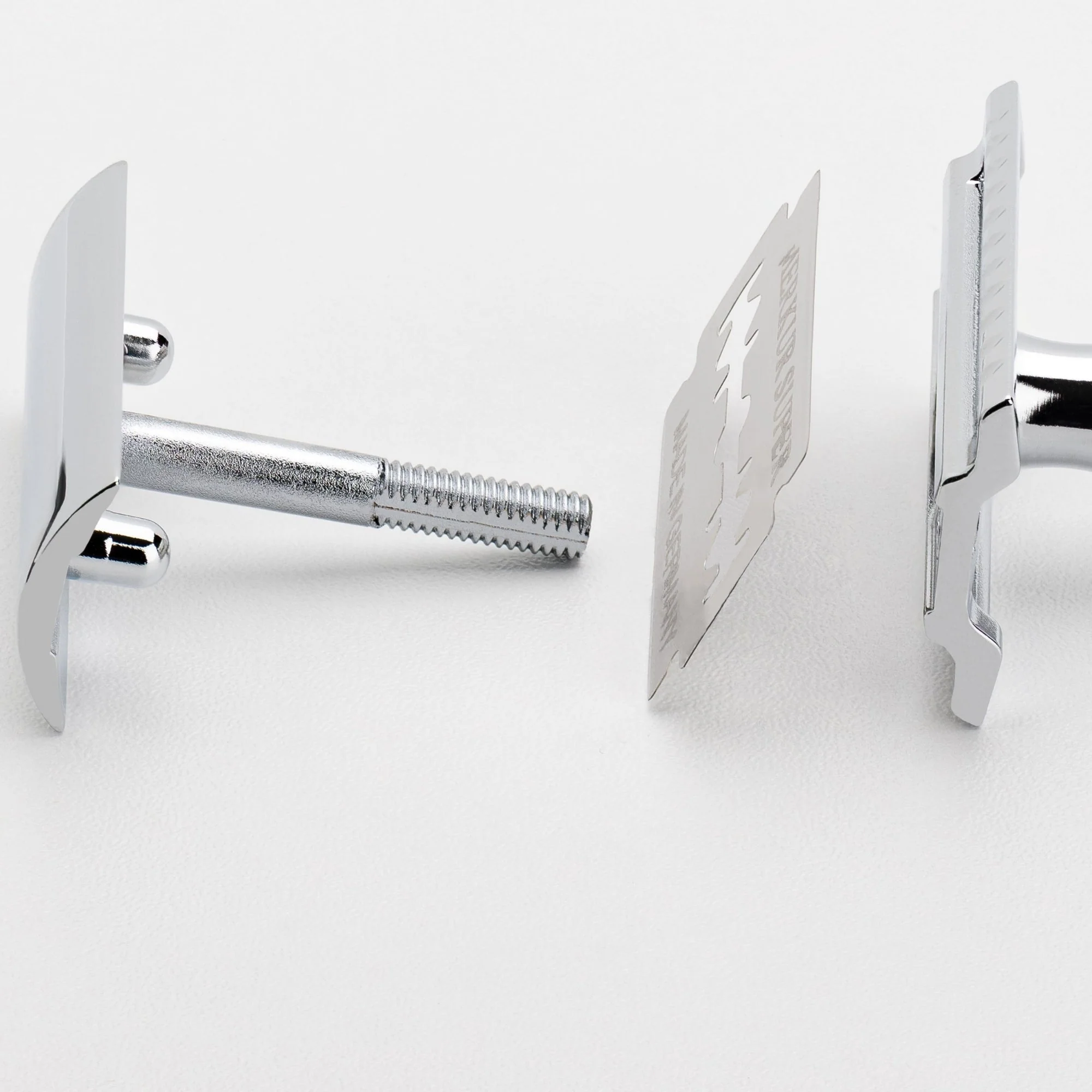 Merkur Double Edge Safety Razor, Straight Cut, Extra Thick Handle, Chrome - Image 6