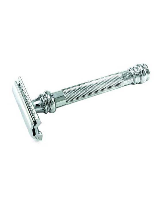 Merkur Double Edge Safety Razor, Straight Cut, Extra Long Handle, Chrome