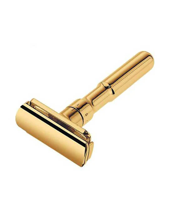 Merkur Futur Adjustable Double Edge Safety Razor with Snap Closure, Gold