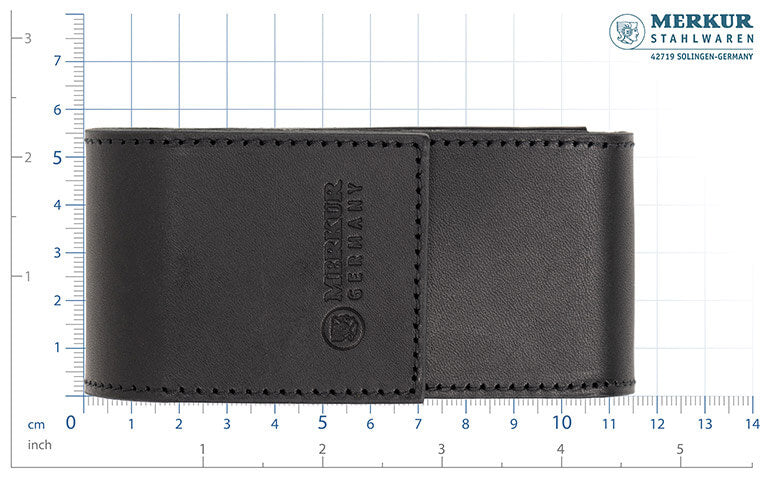 Merkur Leather Case empty for Razor and 10 Blades, Black - Image 3