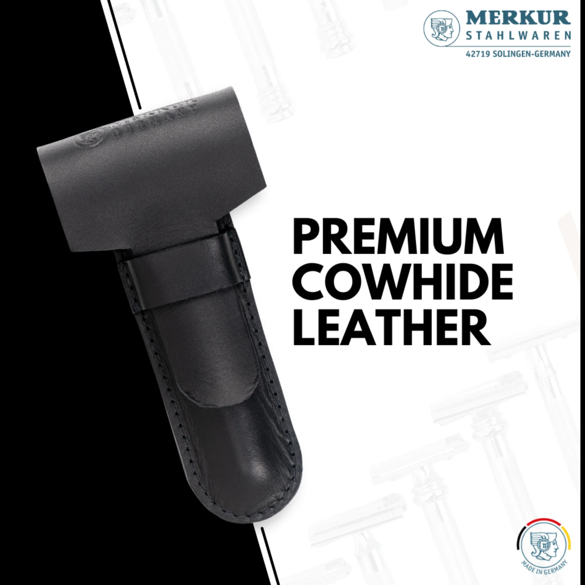 Merkur Leather Case for all Items except 24001, Cowhide, Black - Image 3