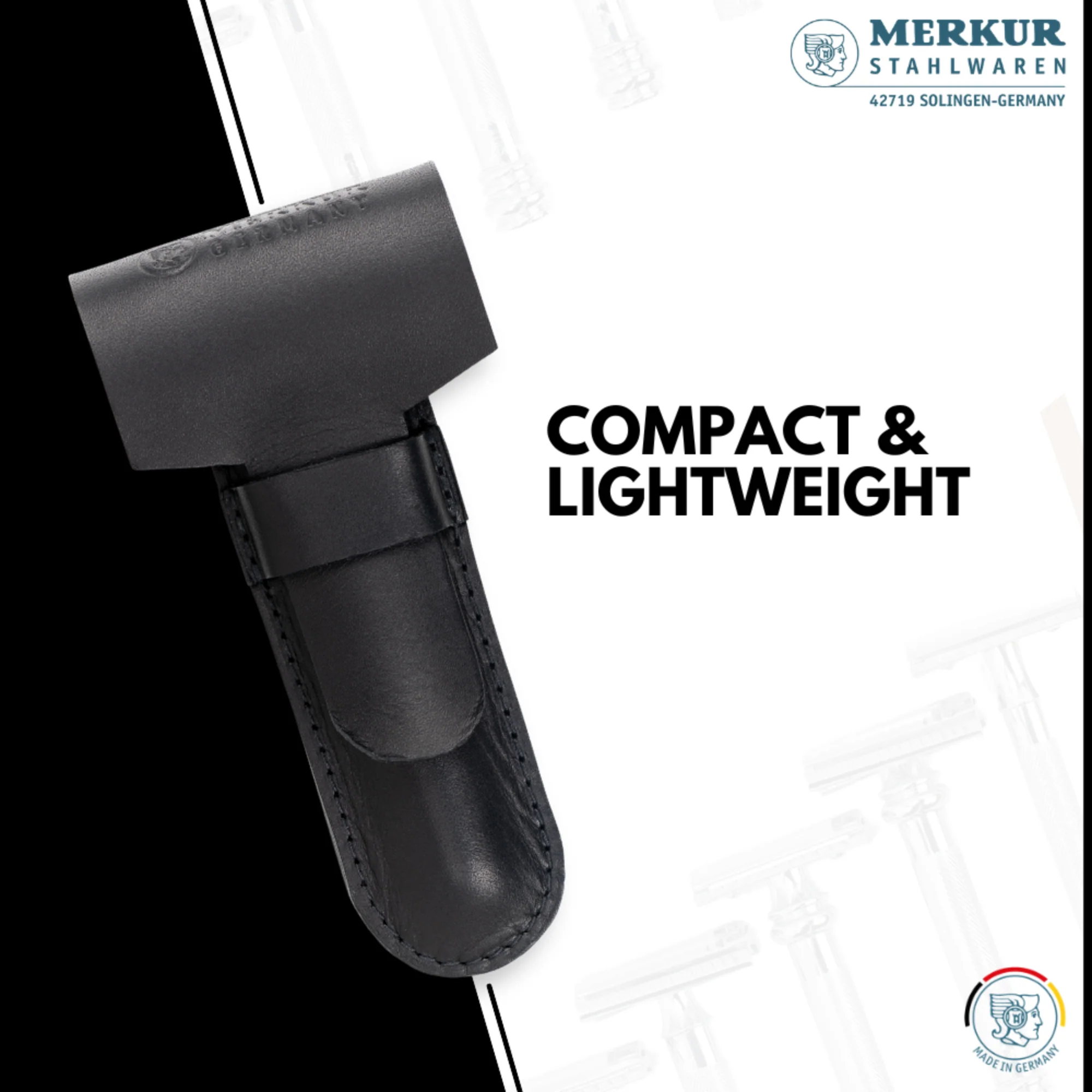 Merkur Leather Case for all Items except 24001, Cowhide, Black - Image 6