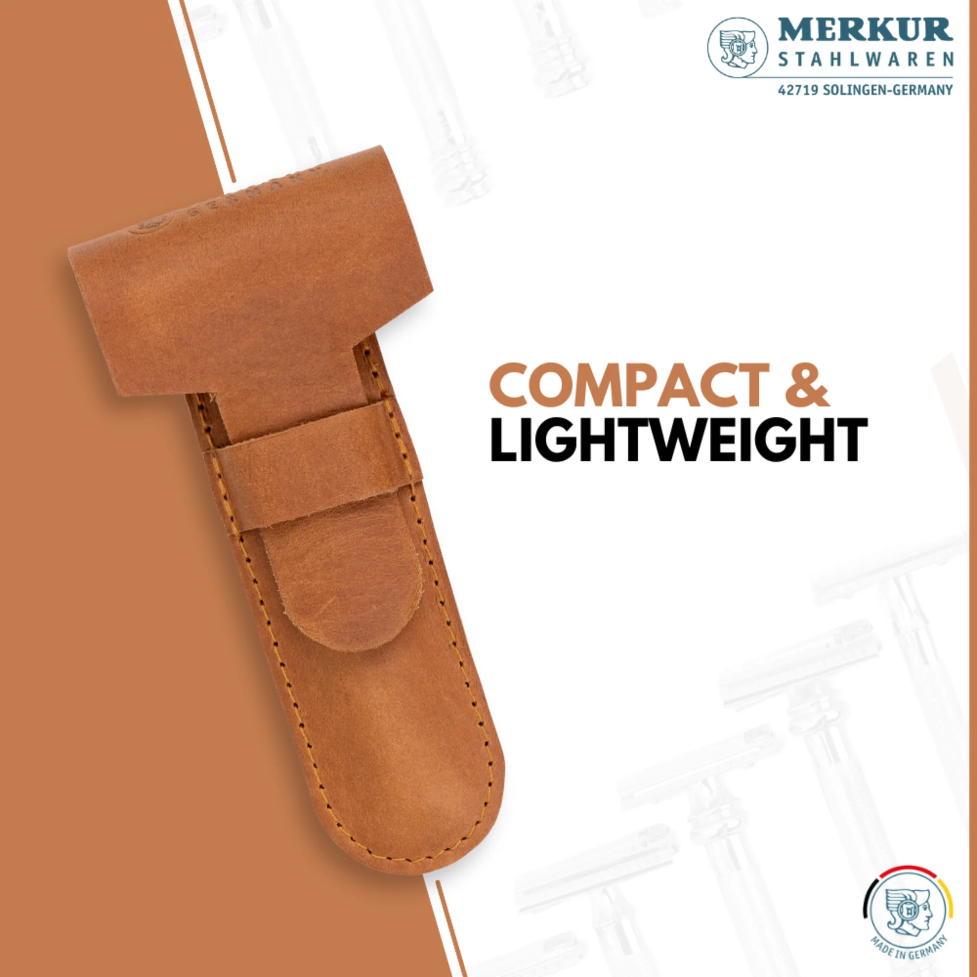Merkur Leather Case for all Items except 24001, Cowhide, Brown - Image 6