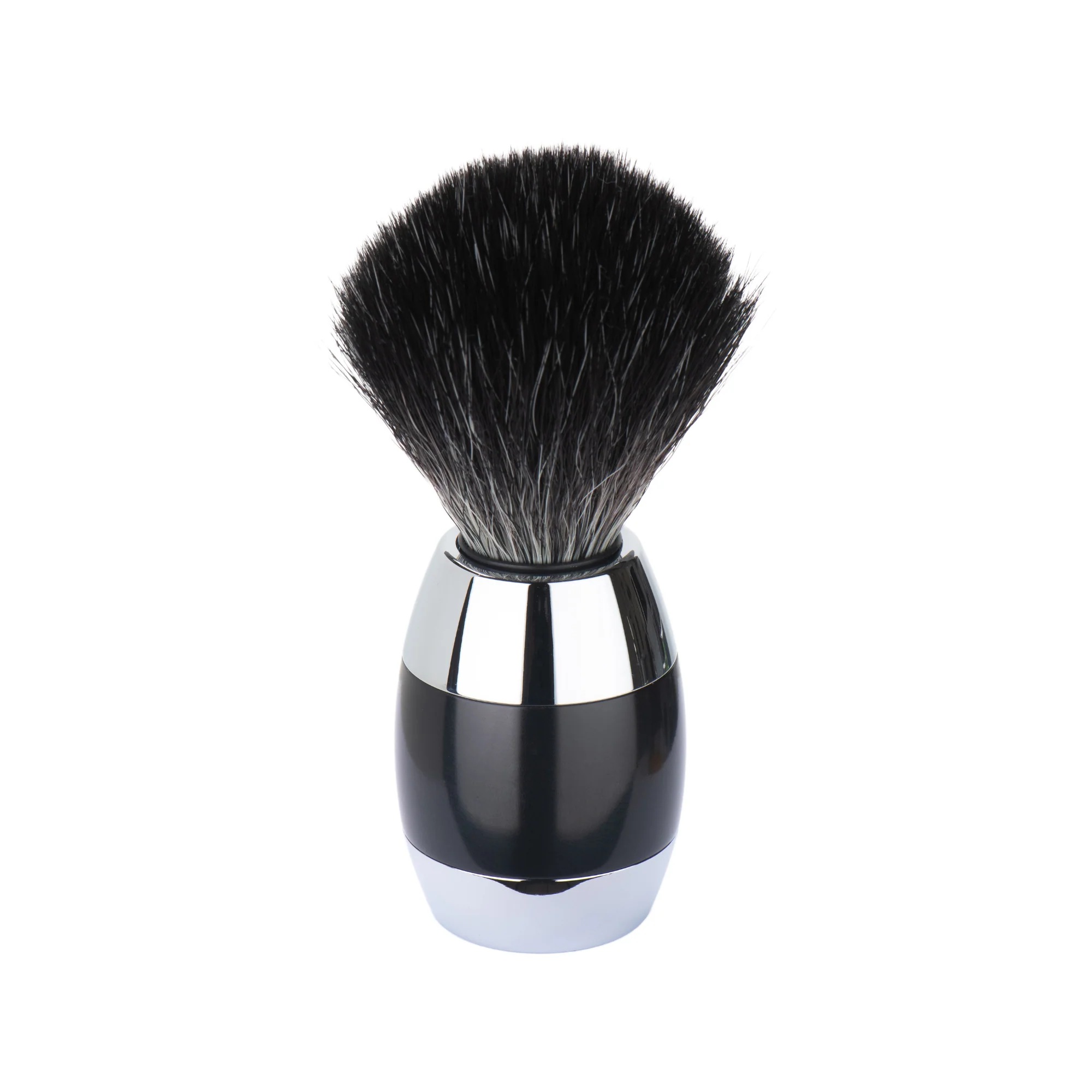 MERKUR Shaving Brush  1201 with Vegan Synthetic Hair in Bright Chrome - Image 2