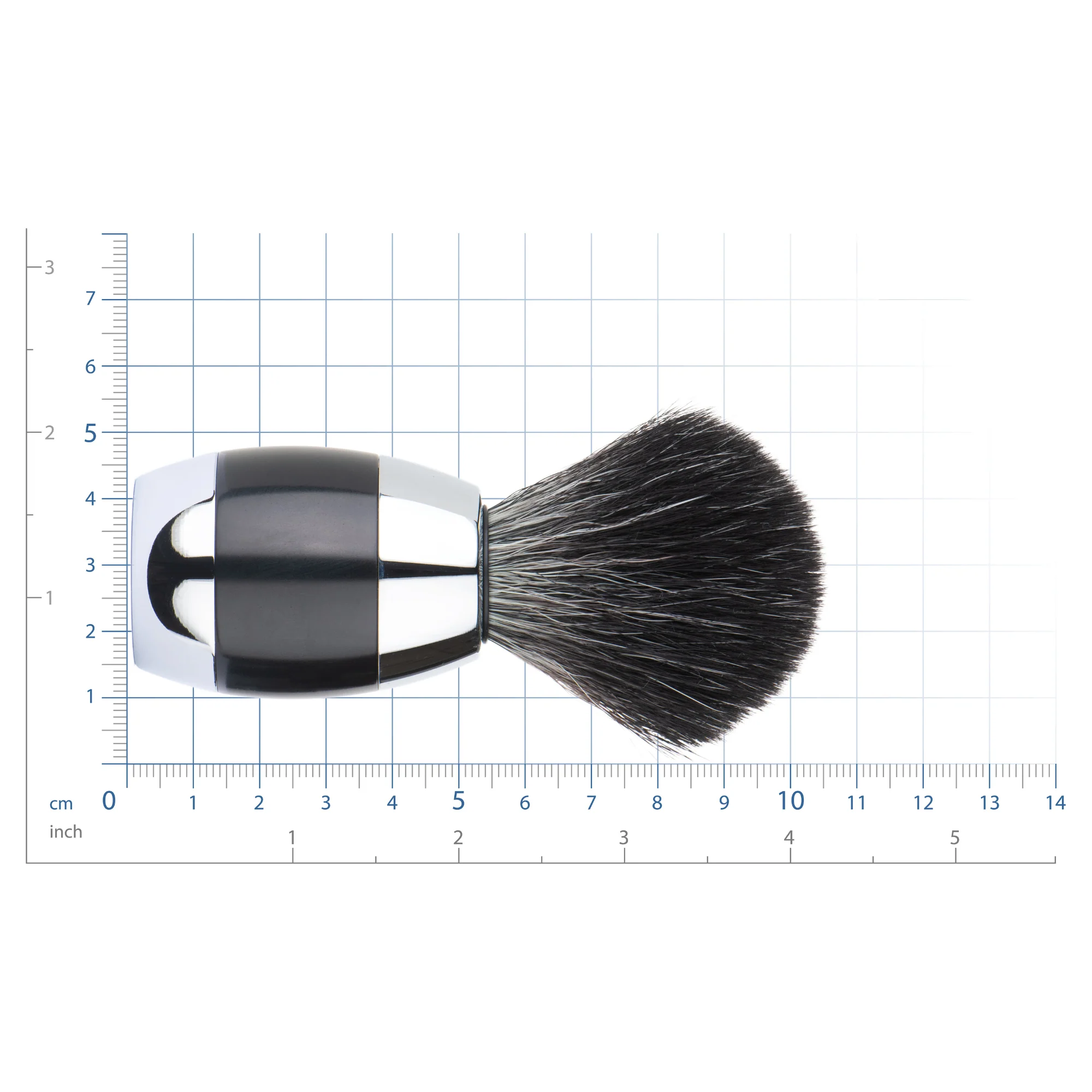 MERKUR Shaving Brush  1201 with Vegan Synthetic Hair in Bright Chrome - Image 3