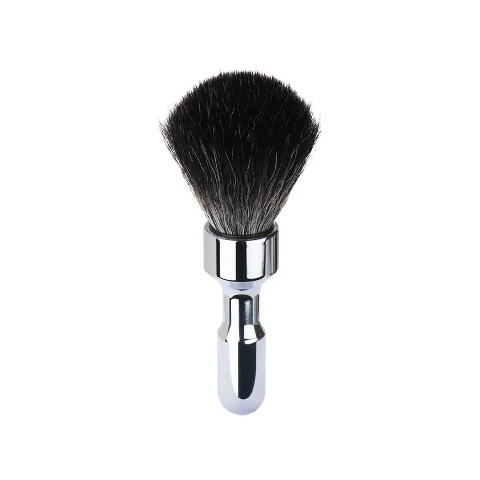 MERKUR Shaving Brush 1701 with Vegan Synthetic Hair in Bright Chrome - Image 2