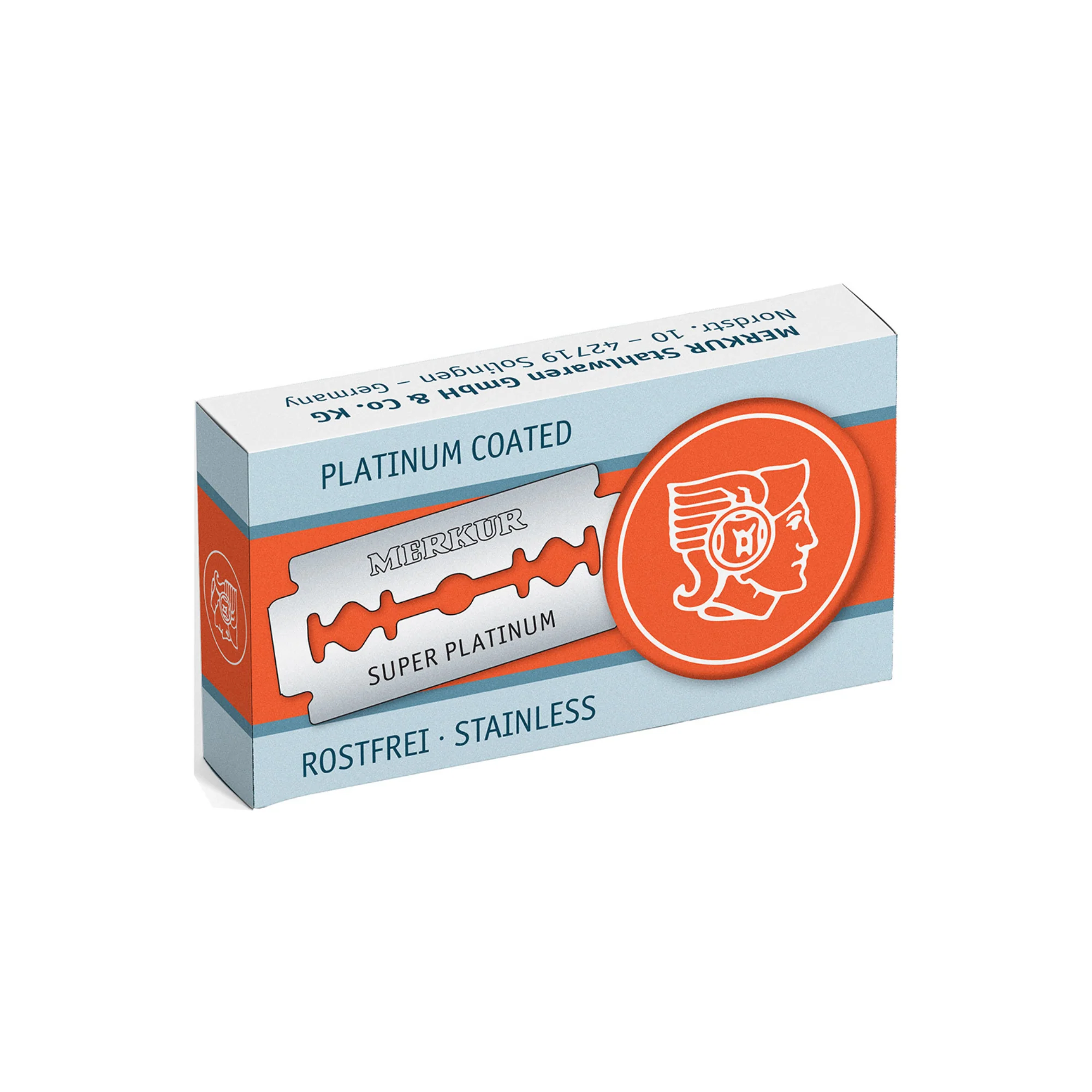 Merkur Super Platinum Double Edge Safety Razor Blades (10 Packs, 10 Blades/Pack) - Image 6
