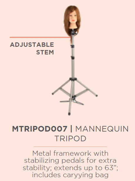 Metal framework Tripod with stabilizing pedals for extra stability extends 63 in. carry bag included