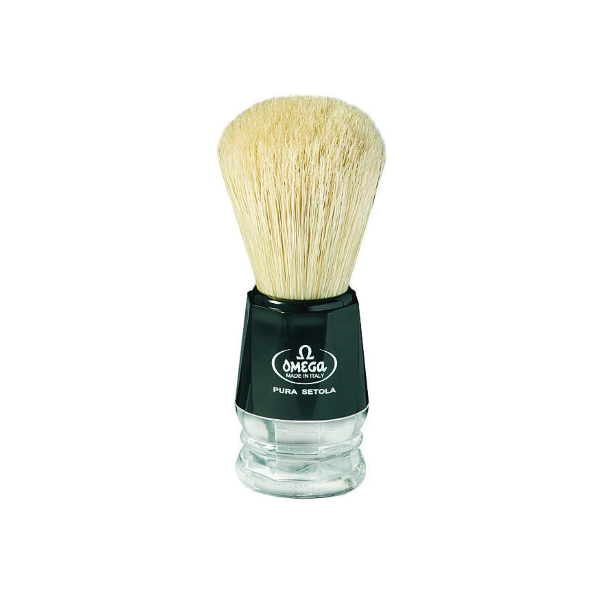 Omega Boar Bristle shaving brush with Plastic handle