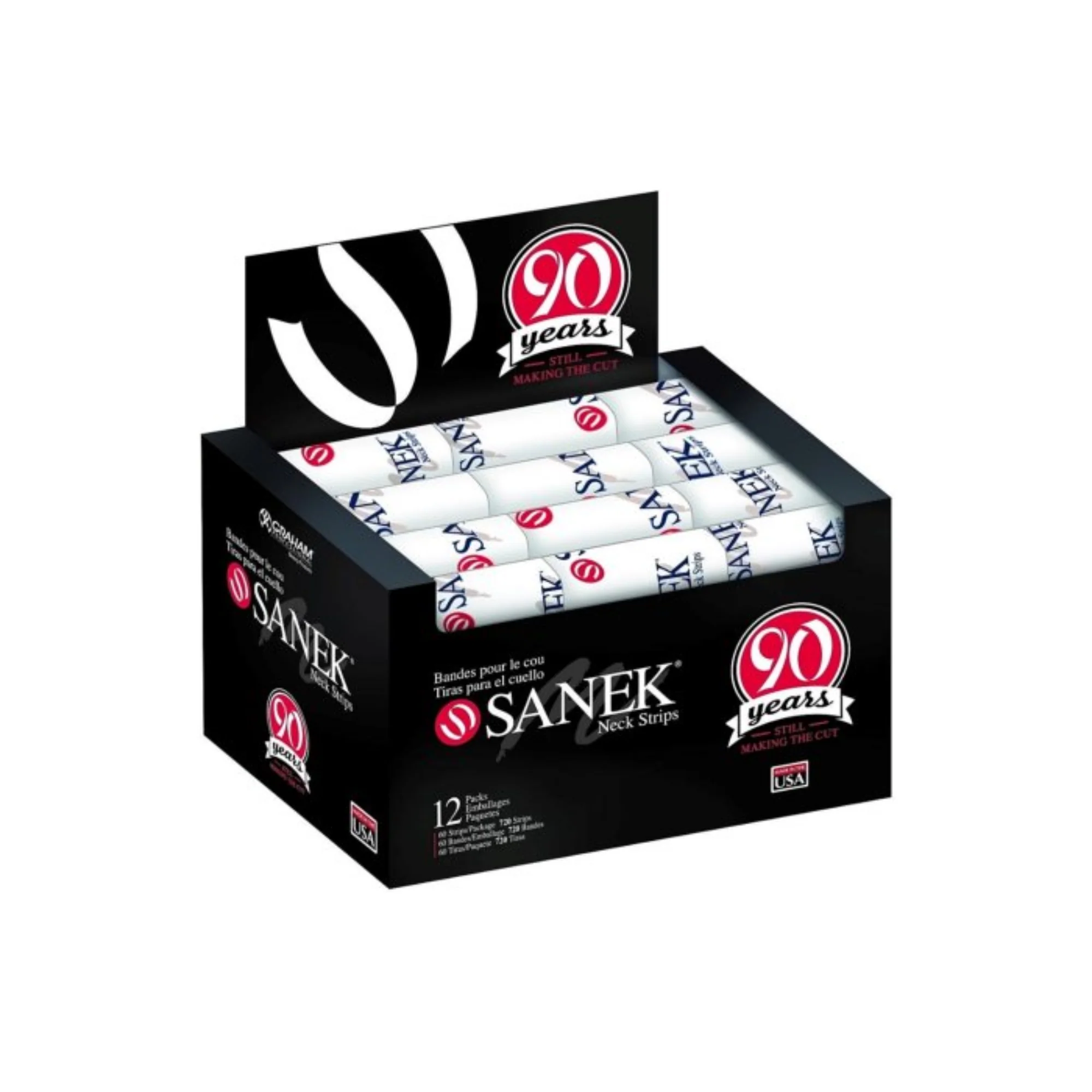 Sanek Neck Strips 2.5 in. x 17 in., 60 strips/pkg;6 pkg/ctn