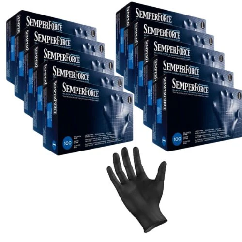 SemperForce Black exam Nitrile XL 100 Gloves/box - Image 2
