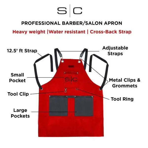 StyleCraft Red and Black Apron - Image 4