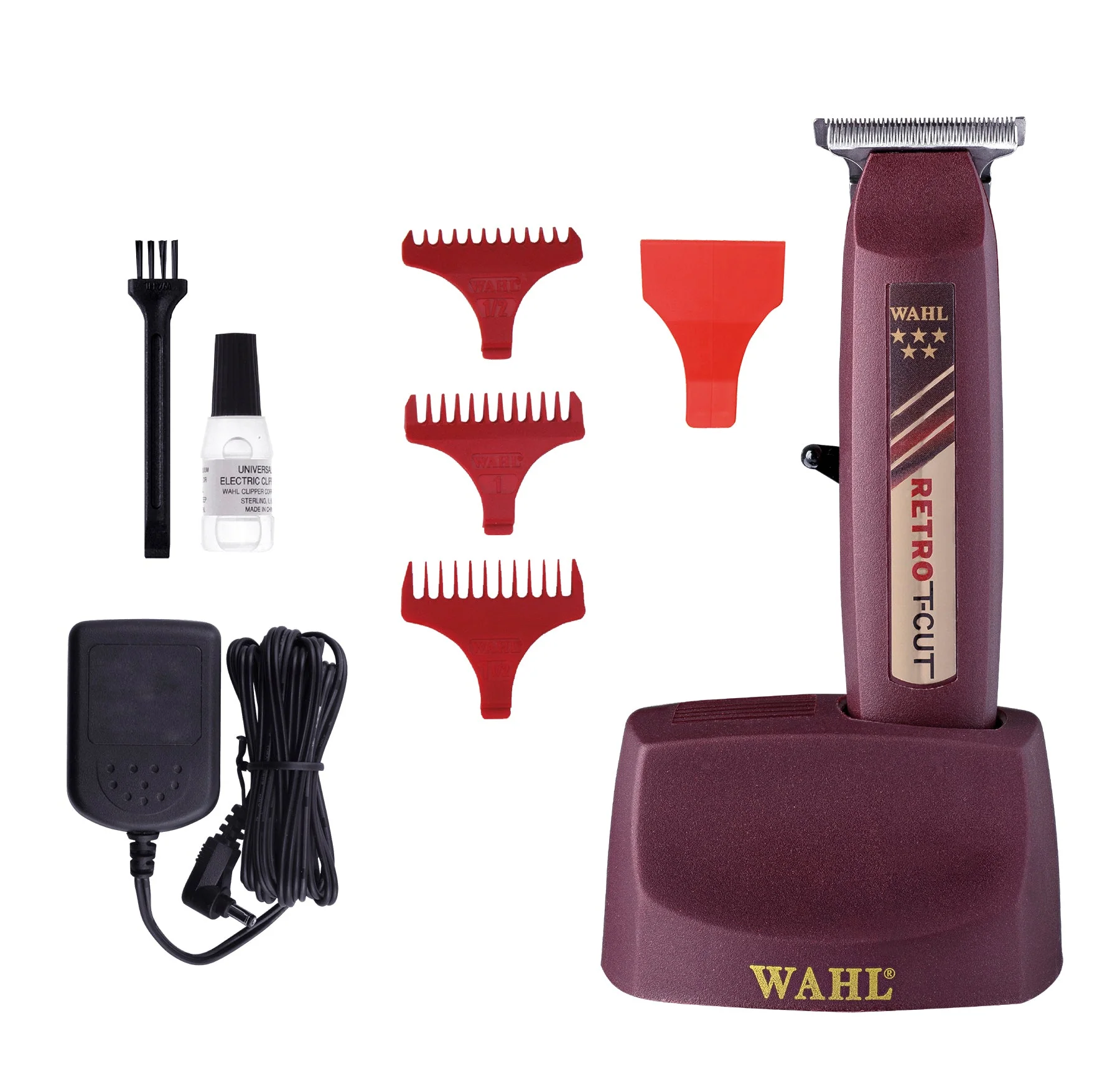 Wahl 5 Star Retro T-Cut Trimmer (With 3 Guides, T-Wide Blade & Rotary Motor) - Image 3