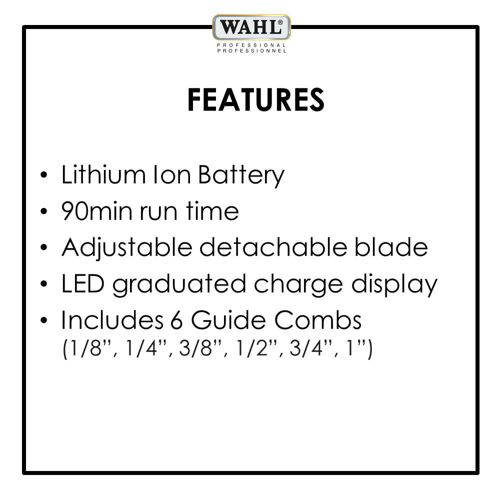 Wahl Lithium Chromado Professional Clipper in Black - Image 5